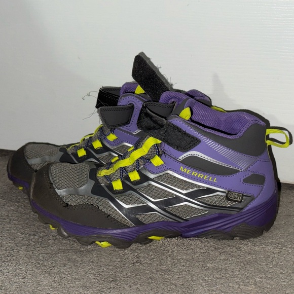 Merrell Other - Merrell Kids Boots in Purple, Gray, and Yellow